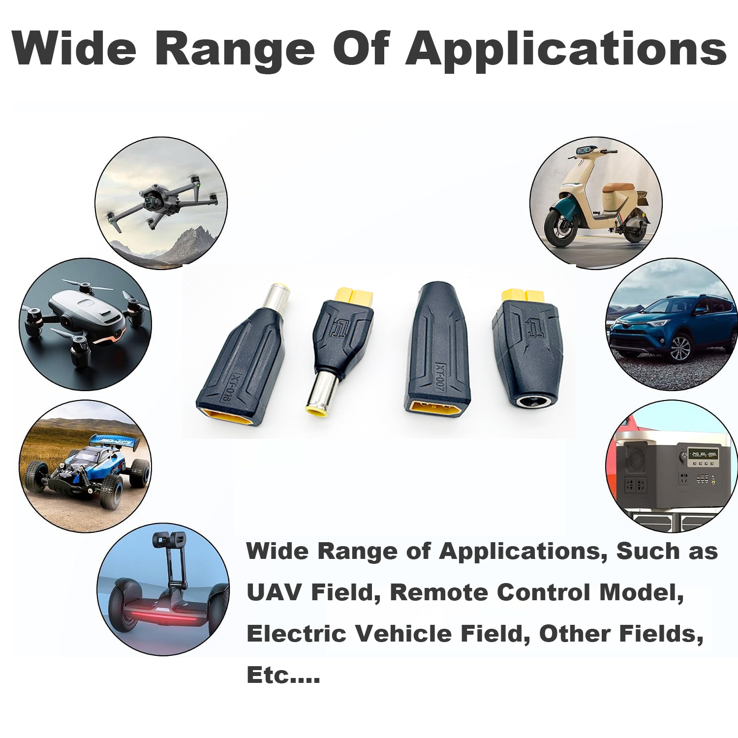 XT60 to DC 7.9mm X 0.9mm 7909  - đánh giá và giá Drone Battery Adapter