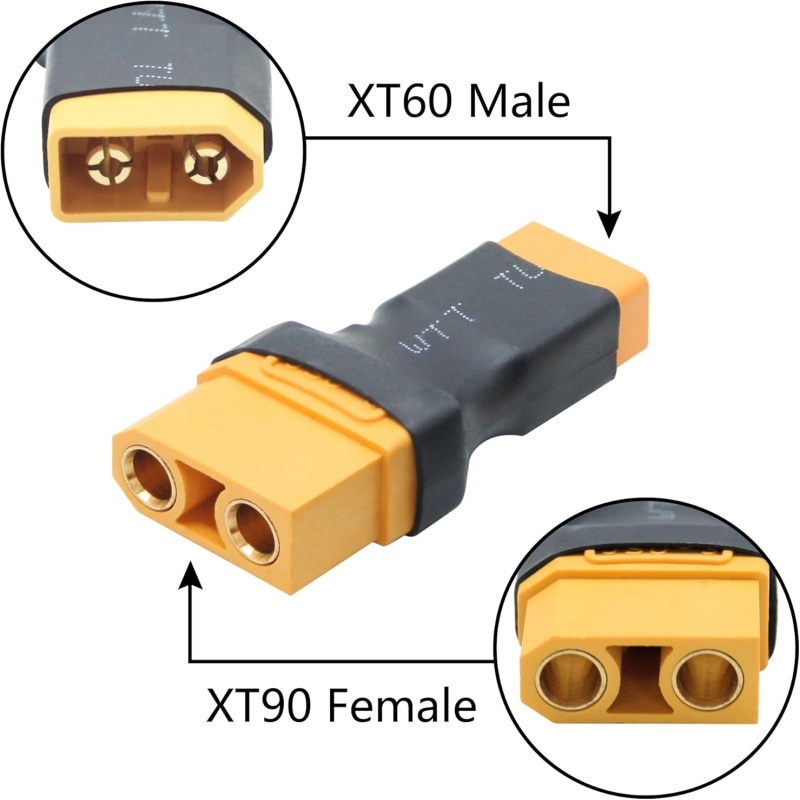 2PCS XT90 to XT60 Adapter Male - đánh giá và giá Drone Battery Adapter